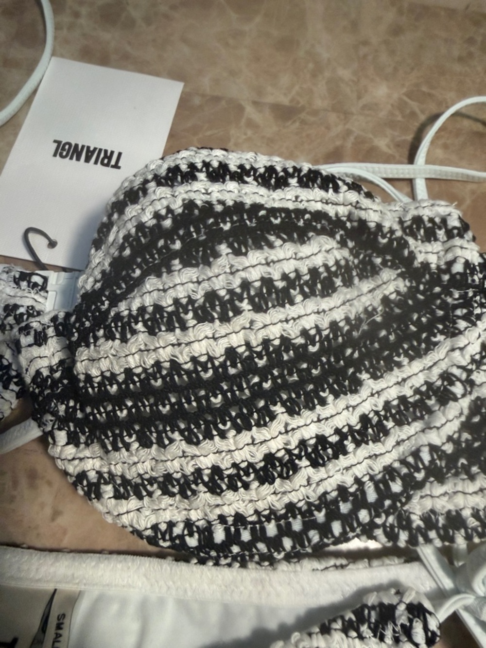 triangl swimwear Black and White Striped Bikini Set - Picture 6 of 9